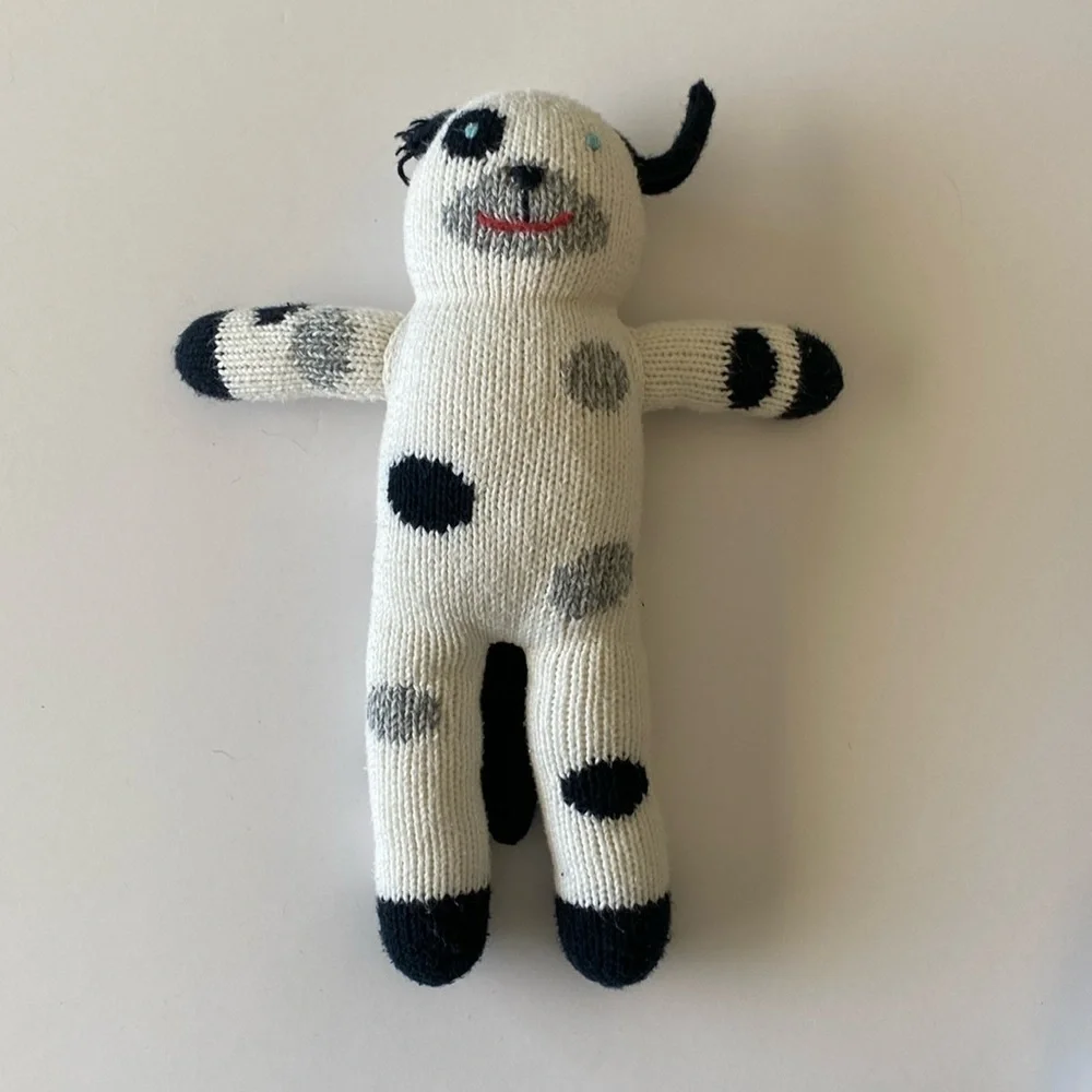 BlaBla dog stuffed animal black white
